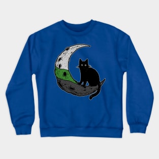 Neutrois Cat Moon LGBT Pride Flag Crewneck Sweatshirt